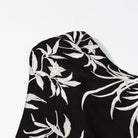 Langry fashion black silver floral scarf with metallic accents for cute short embroidery dress