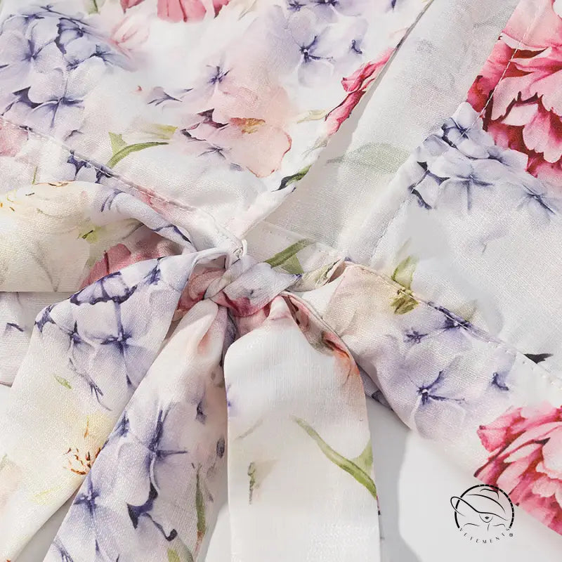 Langry enchanting halter floral skirt two-piece in soft pastel scarf