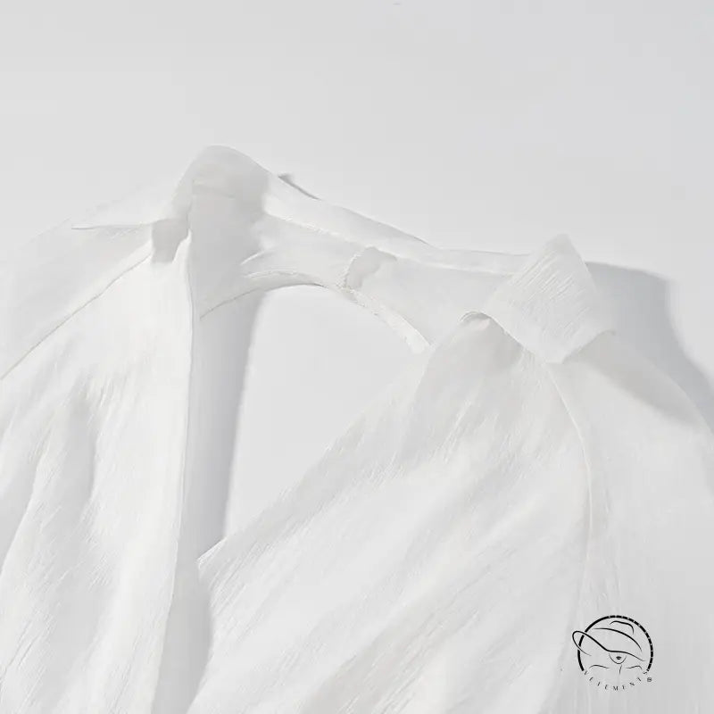 Vintage Collared Edge Deep Short Dress