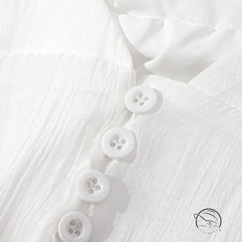 Vintage Collared Edge Deep Short Dress