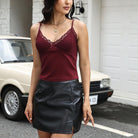 Comfy v Collar Polka Dot Printed Camisole Top