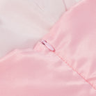 Pink satin ribbon with silver clasp for Langry fashion dress