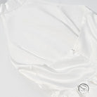 Elegant fitted waist bowknot lace up dress with white silk blouse