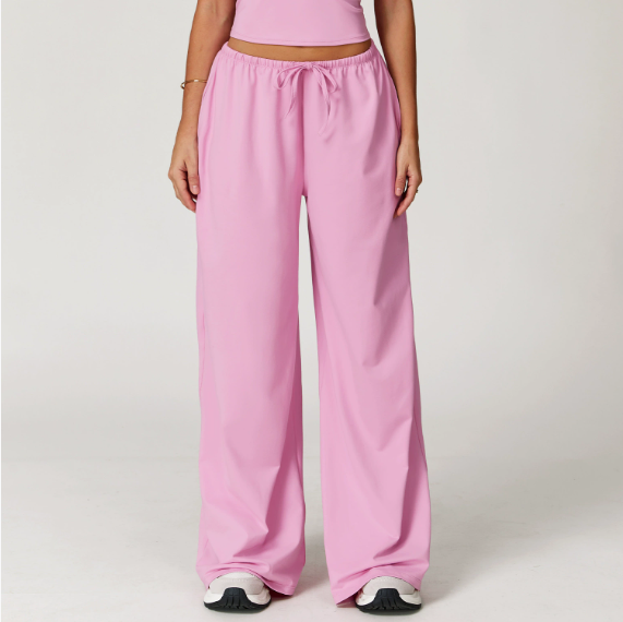 Embellished Wide Leg Loose Casual Pants