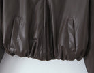 Langry faux leather bomber jacket with zipper and pockets