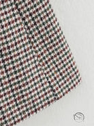 Winter retro casual blazer top in houndstooth red green white fabric from Langry fashion ملابس