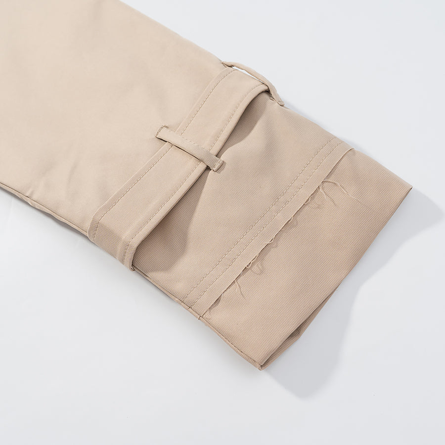 Langry fashion beige canvas tote bag with buckle closure for ملابس