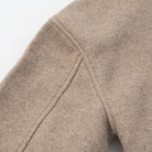 Langry beige wool jacket with classic collar and button closure