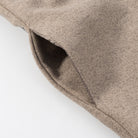 Langry fashion beige wool blend throw pillow with textured surface and hidden zipper