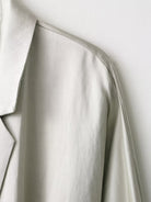 White minimalist Langry fashion blazer with silver trim