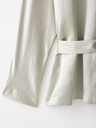 Elegant white satin dress with belt detail in Langry fashion set