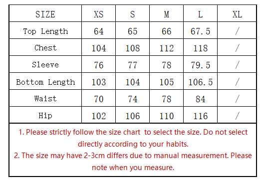 جدول مقاسات لانجري فاشون لمجموعة بليزر وبنطلون ساتان أنيق، مقاسات XS-XL بالسنتيمتر