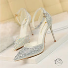Sweet Stiletto Strap Shiny Rhinestone High Heel