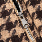 Langry fashion black and gold zipper on houndstooth two-piece set