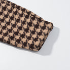 Langry houndstooth wool scarf in brown beige for fashionable ملابس