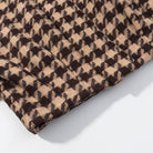 Langry fashion brown beige houndstooth scarf in stylish two-piece set