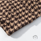 Langry fashion brown beige houndstooth scarf in stylish two-piece set