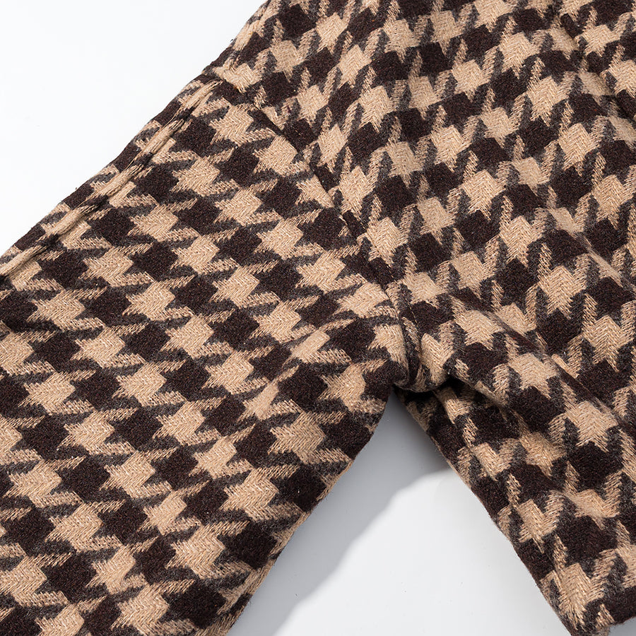 Brown and beige houndstooth langry fashion leggings from Classic Fashionable Stylish Two Piece Set