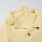 Langry fashion yellow chef jacket with double-breasted buttons and high collar