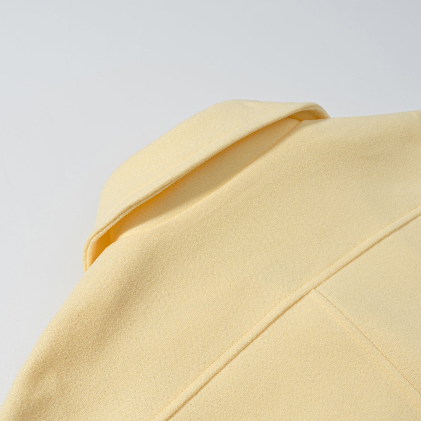 Langry fashion yellow suit jacket with lapel detail in gorgeous short woolen coat