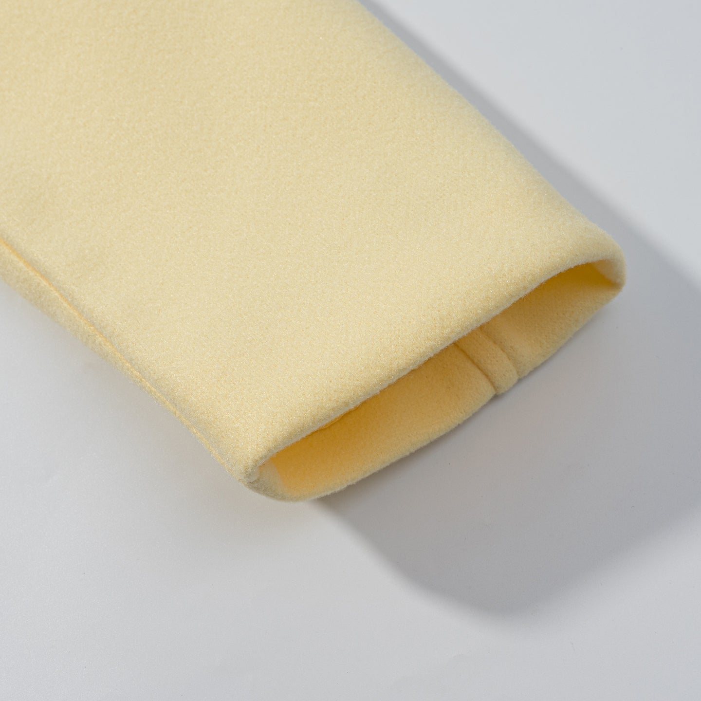 Langry fashion yellow leather wristband with textured pattern and rolled edge