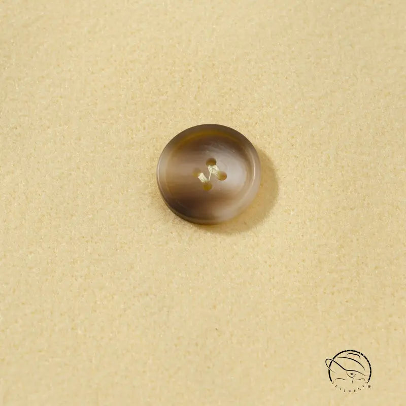 Brown and white striped langry fashion button for gorgeous short woolen coat