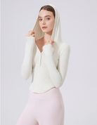 Warm Hoodie Slimming Tops Outerwear Workout