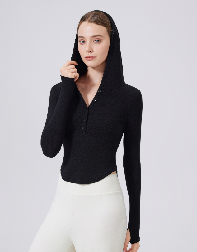 Warm Hoodie Slimming Tops Outerwear Workout