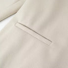 Langry fashion cream suede blazer in mid-length trench coat style