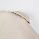 Elegant beige leather belt with silver buckle for Langry fashion trench coat