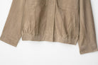 Elegant beige suede bomber jacket in Langry fashion ملابس