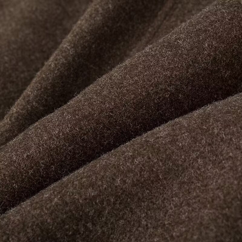 Langry fashion brown wool blanket with soft texture for casual coat