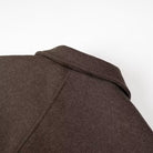 Langry fashion brown wool double-breasted coat with notched lapels