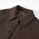 Langry fashion brown wool casual short coat with buttons and collar