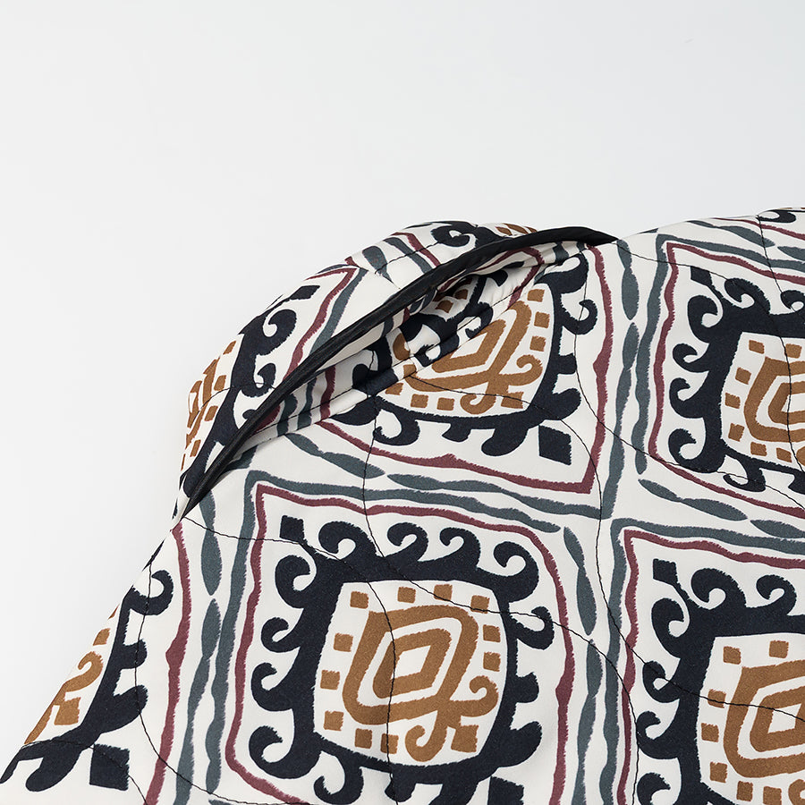 Langry fashion brown and black patterned quilt in winter coat