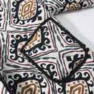 Langry fashion black and brown patterned quilted purse with long strap