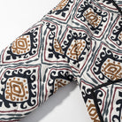 Langry fashion white and brown patterned quilted blanket with black trim for winter coat