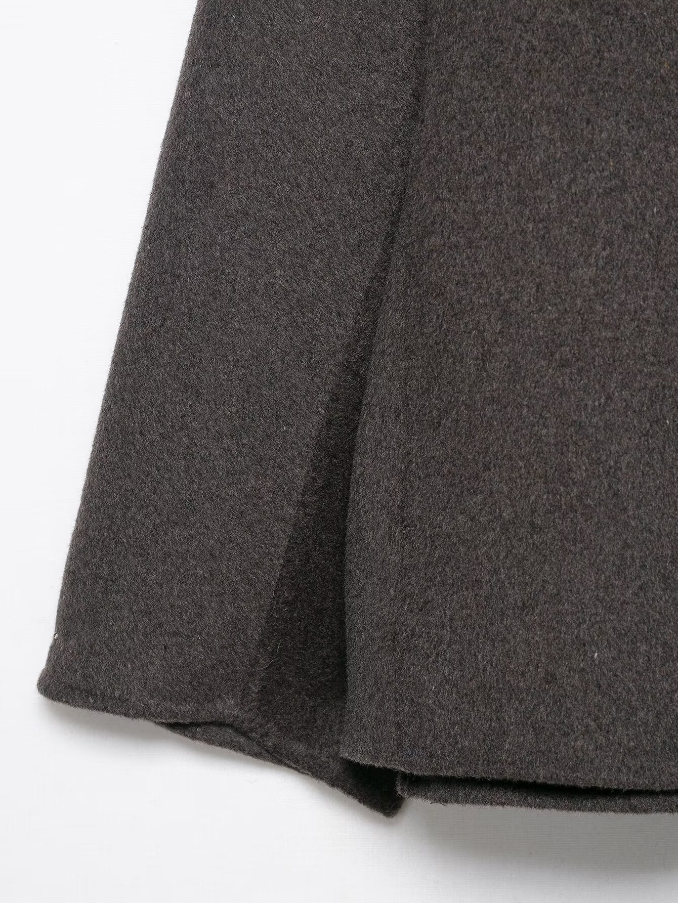 Charcoal gray wool skirt with subtle pleats in Langry fashion ملابس