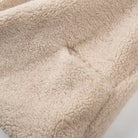 Elegant Polo Collar Langry Furry Coat with Cream Sherpa Blanket Texture