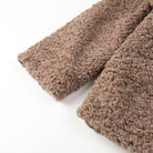 Casual Big Fur Terry Coat in light brown soft plush langry fashion