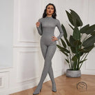 Langry fashion houndstooth jumpsuit with high neckline and booties
