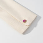 Cream Tweed Headband with Pink Heart Brooch in Langry Fashion Coat