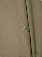 Langry fashion olive green button-down shirt in retro plaid scarf coat