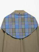 Burberry Plaid Shirt Collar on Langry Fashion Scarf Coat
