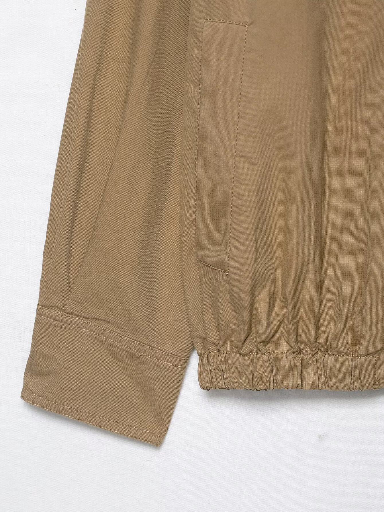 Elegant Langry fashion beige elastic waistband pants with drawstring