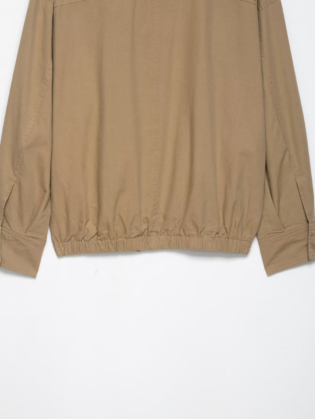 Elegant Langry fur collar bomber jacket in beige fashion ملابس