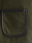 Black leather saddle stirrup on langry fashion coat accessory