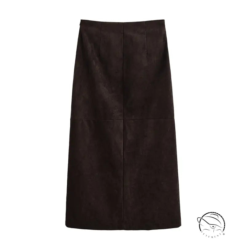 Brown leather apron with pockets for langry fashion ملابس skirt