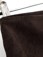 Brown microfiber towel on metal clip hanger for Langry fashion skirt