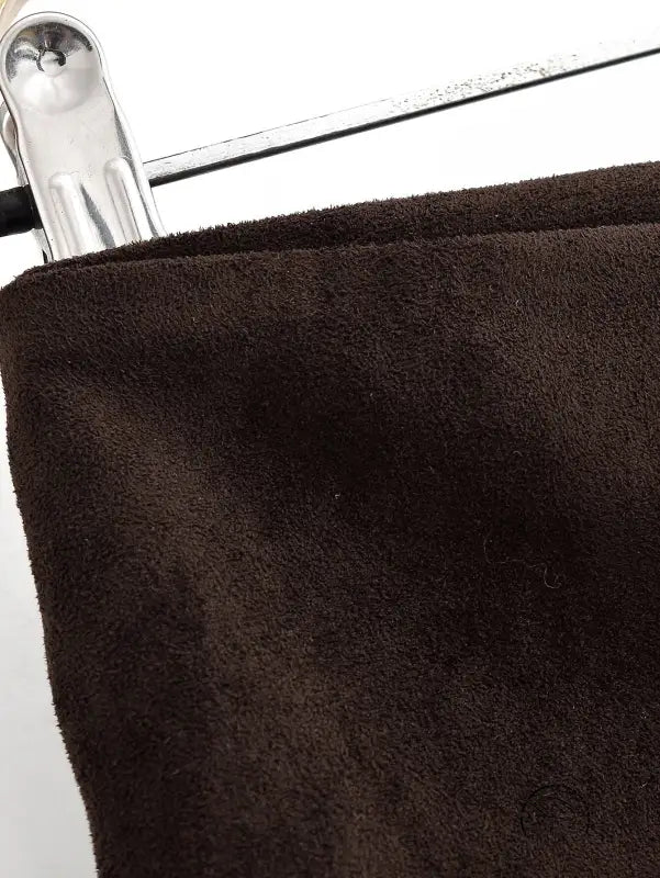 Brown microfiber langry towel on hanger for fashion sheath skirt